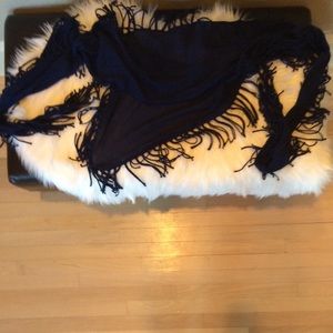 Minnie Rose navy  triangle shawl/scarf